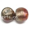 Foil Silver Lampwork Beads, Round, 16mm Approx 3MM 