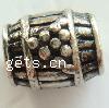 Zinc Alloy European Beads, Tube, plated, without troll Approx 5mm 