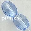 Oval Crystal Beads, handmade faceted Inch 