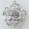 Zinc Alloy Flower Pendants, plated, layered Approx 4mm 