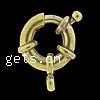 Brass Spring Ring Clasp, Donut, plated 15mm Approx 1mm 