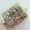 Zinc Alloy Jewelry Beads, Tube, plated cadmium free Approx 
