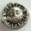 Zinc Alloy Flat Beads, Flat Round, plated Approx 