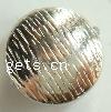 Zinc Alloy Flat Beads, Flat Round, plated, textured Approx 