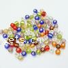 Silver Lined Glass Seed Beads, Rondelle, silver-lined, mixed colors 