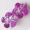 Silver Accent Plastic Beads, Flower, 5 petal, purple, Grade A, 6mm Approx 1mm 