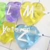 Plastic Alphabet Beads, Flower, with letter pattern, mixed colors Approx 2mm 