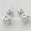 Sterling Silver Cubic Zirconia Earring, 925 Sterling Silver, with Cubic Zirconia, sterling silver earring hook, plated 