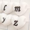 Kunststoff Alphabet Perlen, Blume, mit Brief Muster, gemischte Farben, Grade A, 12x12x7mm, Bohrung:ca. 4mm, 900PCs/Tasche, verkauft von Tasche