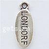 Zinc Alloy Message Pendants, Oval, plated nickel, lead & cadmium free Approx 2mm 