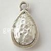 Zinc Alloy Pendant Components, Teardrop, plated nickel, lead & cadmium free Approx 2.5mm 