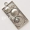 Zinc Alloy Jewelry Pendants, Rectangle, plated Approx 4mm 