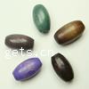 Dyed Wood Beads, Oval, painted, large hole Approx 3mm 
