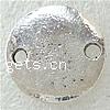 Zinc Alloy Charm Connector, Flat Round, plated, 1/1 loop Approx 3mm 