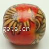Printing Wood Beads, Round, with flower pattern 12mm Approx 4mm 