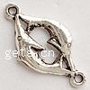 Animal Zinc Alloy Connector, Dolphin, plated, 1/1 loop Approx 1.5mm 
