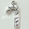 Zinc Alloy Christmas Pendants, Christmas Candy Cane, plated, Christmas jewelry Approx 1.5mm 