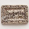 Zinc Alloy Jewelry Cabochons, Rectangle, plated 