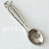 Zinc Alloy Tool Pendants, Spoon, plated Approx 1.5mm 