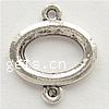 Zinc Alloy Charm Connector, Oval, plated, 1/1 loop Approx 1mm 