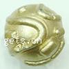 Plating Plastic Beads, Round, antique gold color plated, large hole, 18mm Approx 5mm 