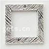 Zinc Alloy Pendant Components, Square, plated Approx 1mm 