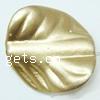Plating Plastic Beads, Leaf, antique gold color plated Approx 3.5mm 