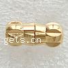 Brass Screw Clasp, Tube, plated, flower cut Approx 0.5mm 