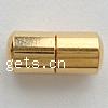 Brass Screw Clasp, Tube, plated, single-strand Approx 0.5mm 