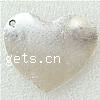 Zinc Alloy Heart Pendants, Flat Heart, plated Approx 2mm 
