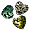 Gold Foil Lampwork Beads, Heart, more colors for choice, 16x16x10mm, Hole:Approx 1.2MM, Sold by PC