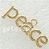 Zinc Alloy Message Pendants, Letter, word peace, plated nickel, lead & cadmium free Approx 2mm 
