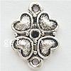 Flower Zinc Alloy Connector, plated, 1/1 loop Approx 1.5mm 