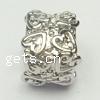 Zinc Alloy European Beads, Square, plated, without troll Approx 4mm 