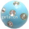 Silber Accent Kunststoff Perlen, rund, plattiert, Silberdruck, keine, Grade A, 12mm, Bohrung:ca. 2mm, 648PCs/Tasche, verkauft von Tasche