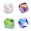 Imitation CRYSTALLIZED™ 5301 Bicone Beads, Crystal, AB color plated, faceted 3mm 