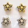 Plating Plastic Beads, Star, plated Grade A, 7mm Approx 2mm 