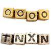 Plastic Alphabet Beads, Cube, plated, with letter pattern Grade A, 7mm Approx 2mm 