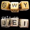 Plastic Alphabet Beads, with letter pattern & mixed Grade A Approx 4mm 