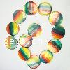 Fancy Printing Shell Beads, Flat Round, double-sided Approx 1mm, Approx 