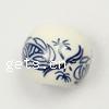 European Porcelain Beads , Drum, printing, without troll, 12mm Approx 6mm 