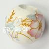 European Porcelain Beads , Round, printing, without troll, 15mm Approx 6mm 