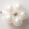 Plastic Spacer Beads, Flower, pearlized 