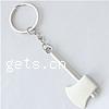 Zinc Alloy Key Chain Jewelry, Axe, plated nickel, lead & cadmium free .5 Inch 
