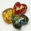 Gold Foil Lampwork Beads, Heart, more colors for choice, 29x17mm, Hole:Approx 2MM, Sold by PC