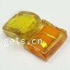 Gold Foil Lampwork Beads, Rectangle, more colors for choice, 18x14x6mm, Hole:Approx 2MM, Sold by PC