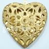 Brass Locket Pendants, Heart, plated, hollow Approx 2mm 