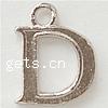 Letter Brass Pendants, Letter D, plated Approx 2mm 