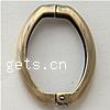 Brass Necklace Shortener Clasp, Flat Oval, plated 