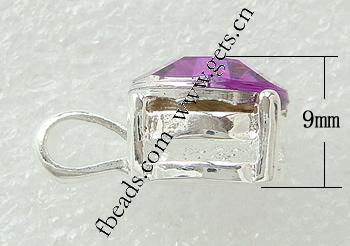 Colgantes de diamantes de imitación de la aleación de zinc, Esférico, chapado, con diamantes de imitación, más colores para la opción, 19x12x9mm, agujero:aproximado 3.5mm, Vendido por UD